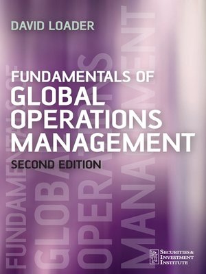 cover image of Fundamentals of Global Operations Management